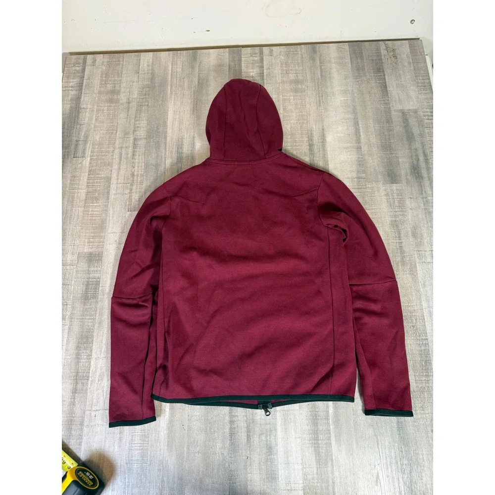 Nike Tech Fleece Full Zip Hoodie Jacket Burgundy Maroon CU4489-638 Mens Medium